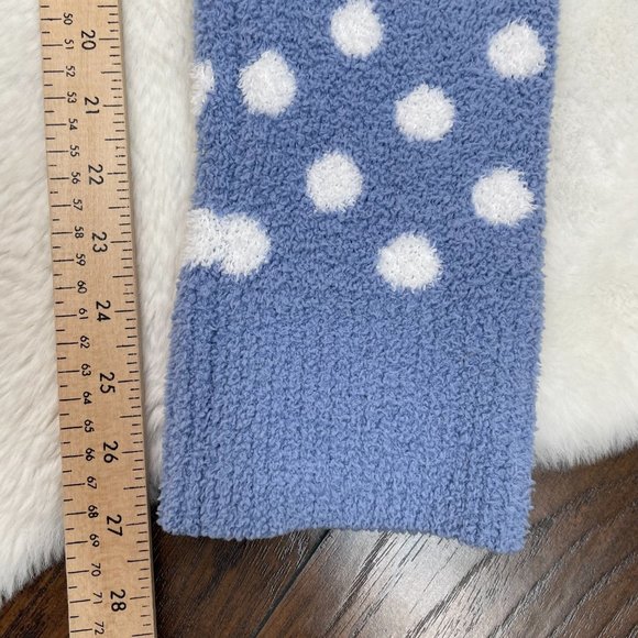 Honeydew Leggings XL Blue White Polka Dot Fuzzy Knit Sleep Lounge Pants Women's - Picture 13 of 14